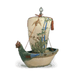 仁清色绘宝船置物