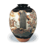 仁清彩绘楼阁人物登龙门图茶壶