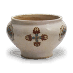 仁清色绘轮宝羯摩纹香炉