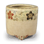 仁清色绘铁线莲唐草纹香炉