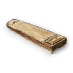 仁清锈绘琴形香合