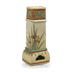 仁清色绘菖蒲纹立