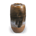 仁清飴釉肩冲茶入