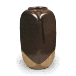 仁清褐釉抚四方茶入