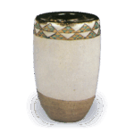 仁清色绘鳞波纹肩冲茶入