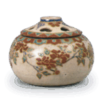 仁清色绘牡丹纹香炉