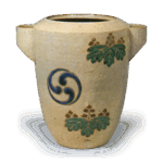 仁清色绘桐巴水指