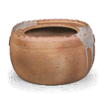 仁清流釉轮花平水指