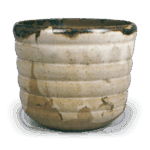 仁清白浊釉建水