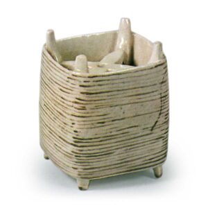 仁清銹絵糸卷盖置