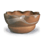 仁清流釉轮花建水