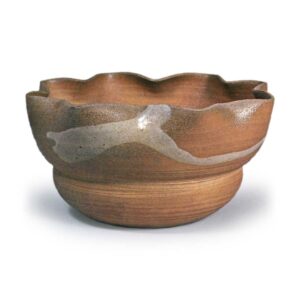 仁清流釉轮花建水