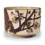 乾山銹絵染付梅図茶碗