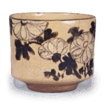 乾山釉下彩菊纹茶碗