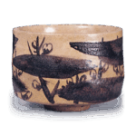 乾山锈绘霞枪梅纹茶碗