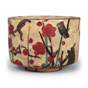 乾山色绘梅纹茶碗