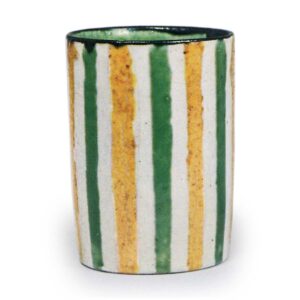 乾山色绘麦藁纹猪口