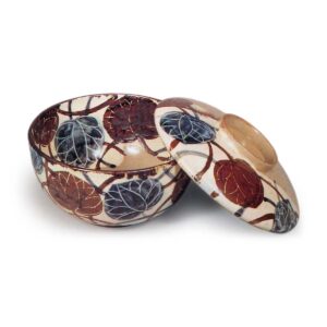 乾山釉下彩葵纹盖碗