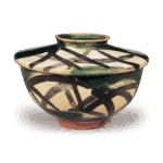 乾山色绘芒纹盖茶碗