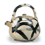 乾山銹絵染付芒文汁注