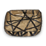 乾山鏽絵染付芒文四方入隅向付