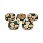 乾山色绘山茶纹抚四小碗