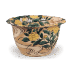 乾山色绘山吹流水纹深碗