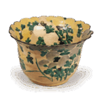 乾山色绘菊纹深碗