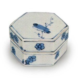 青花瓷器　一只野鸟