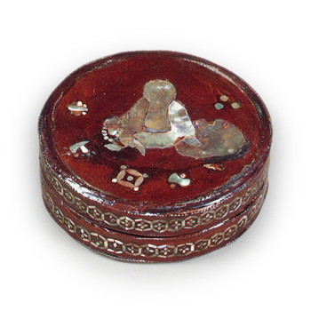 唐物　青贝布袋