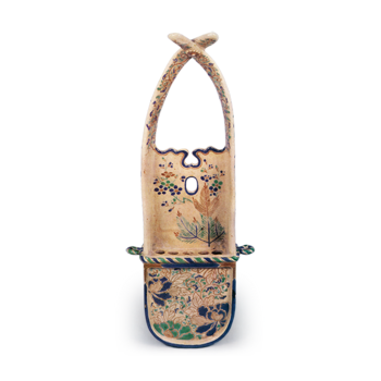 色绘牡丹纹花器