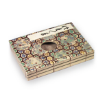 色绘雪轮龟甲纹花器