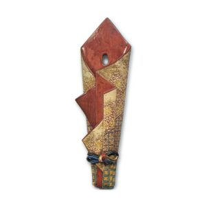 色绘熨斗挂花器