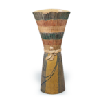 色绘水引文挂花器