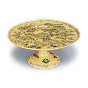 彩绘松竹梅纹高坏