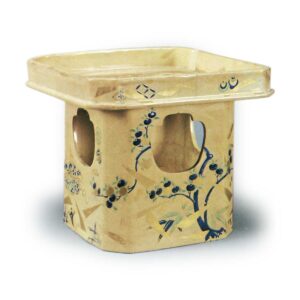 色绘橘八宝纹三宝