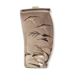 锈绘芦雁文帆挂舟小碗