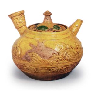 交趾写荒磯文急须