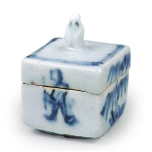 仿古染付有马笔香合