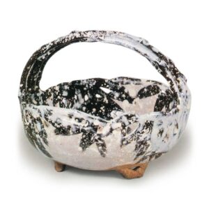 锈彩雪笹纹手鉢