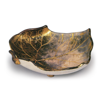 锈彩金彩桐叶平盘