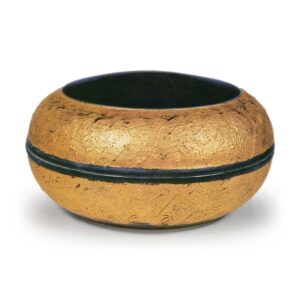 琉璃釉金彩若松纹食籠