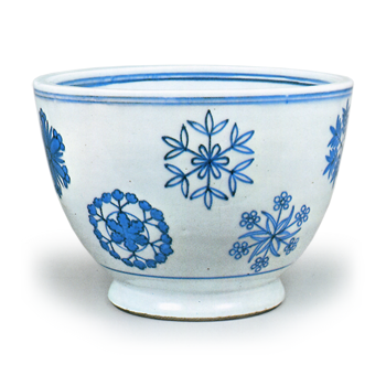 青花雪花纹水指