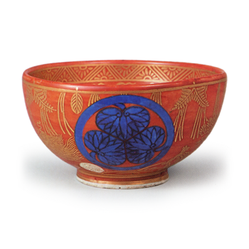 金襴手葵纹茶碗