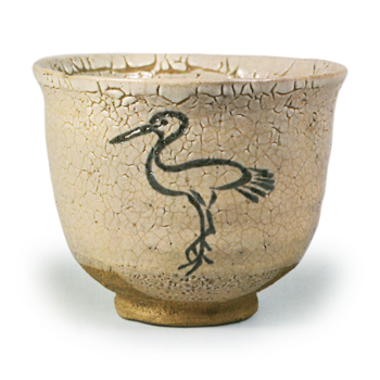 仿御本立鹤茶碗