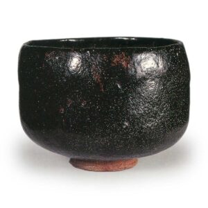 黑茶碗 铭“金毛” 一入