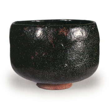 黑茶碗 铭“金毛” 一入