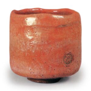 红筒茶碗 题名“寿老人” 长入
