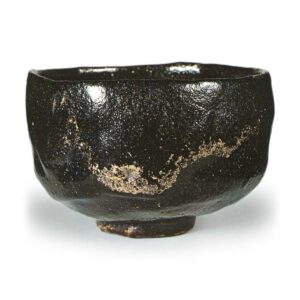 黑茶碗 题名“残月” 道入