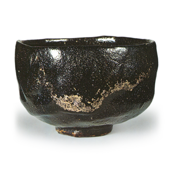 黑茶碗 题名“残月” 道入